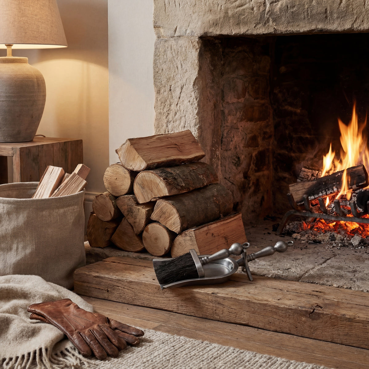 Hearth Tidy Set in Antique Pewter Effect Finish - image 1