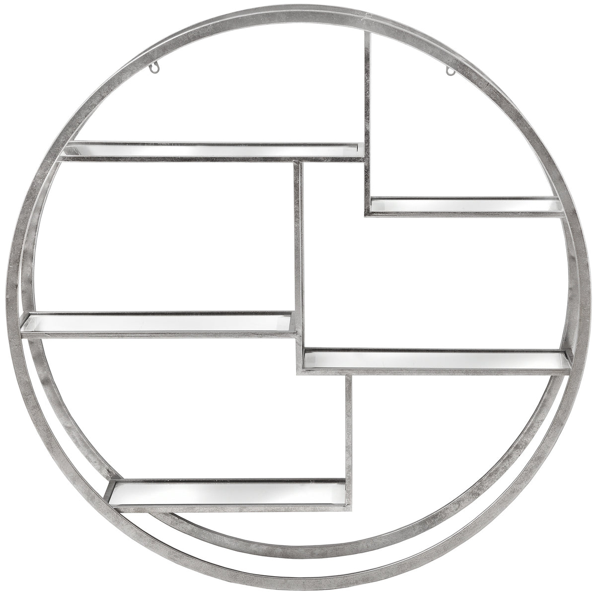 Large Circular Silver Wall Hanging Multi Shelf - image 3