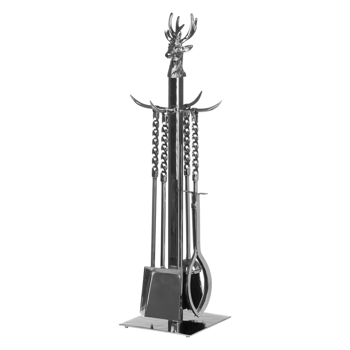 Hand Turned Stag Companion Set In Polished Nickel - image 2