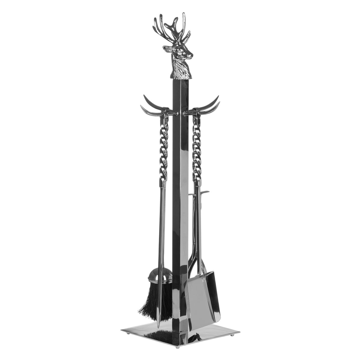 Hand Turned Stag Companion Set In Polished Nickel - image 3