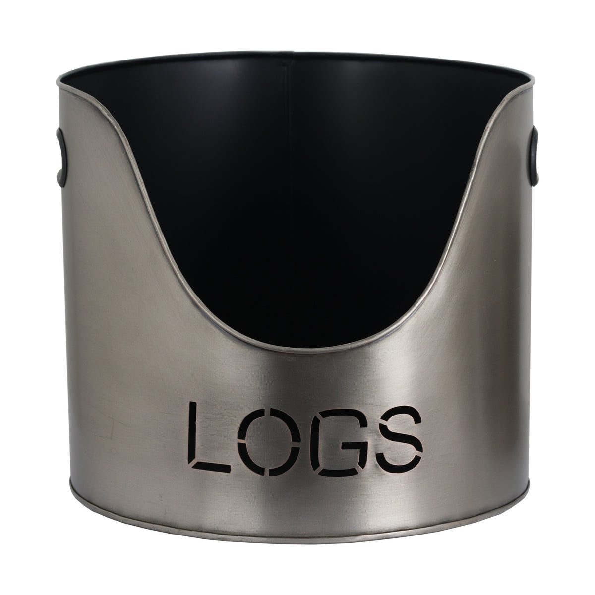 Pewter Finish Logs And Kindling Buckets & Matchstick Holder - image 3