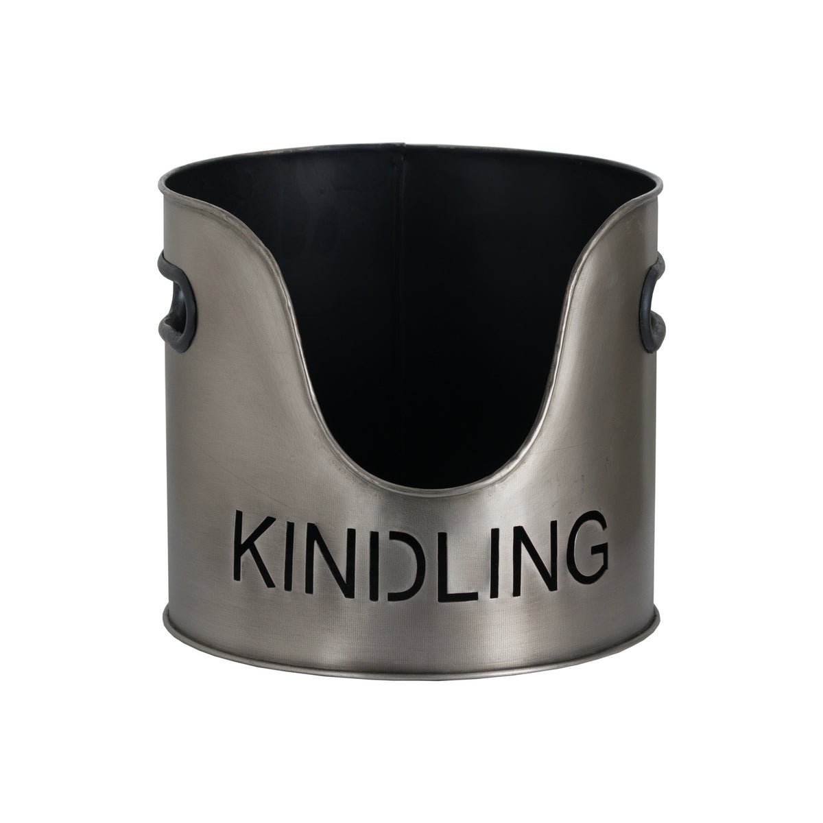 Pewter Finish Logs And Kindling Buckets & Matchstick Holder - image 4