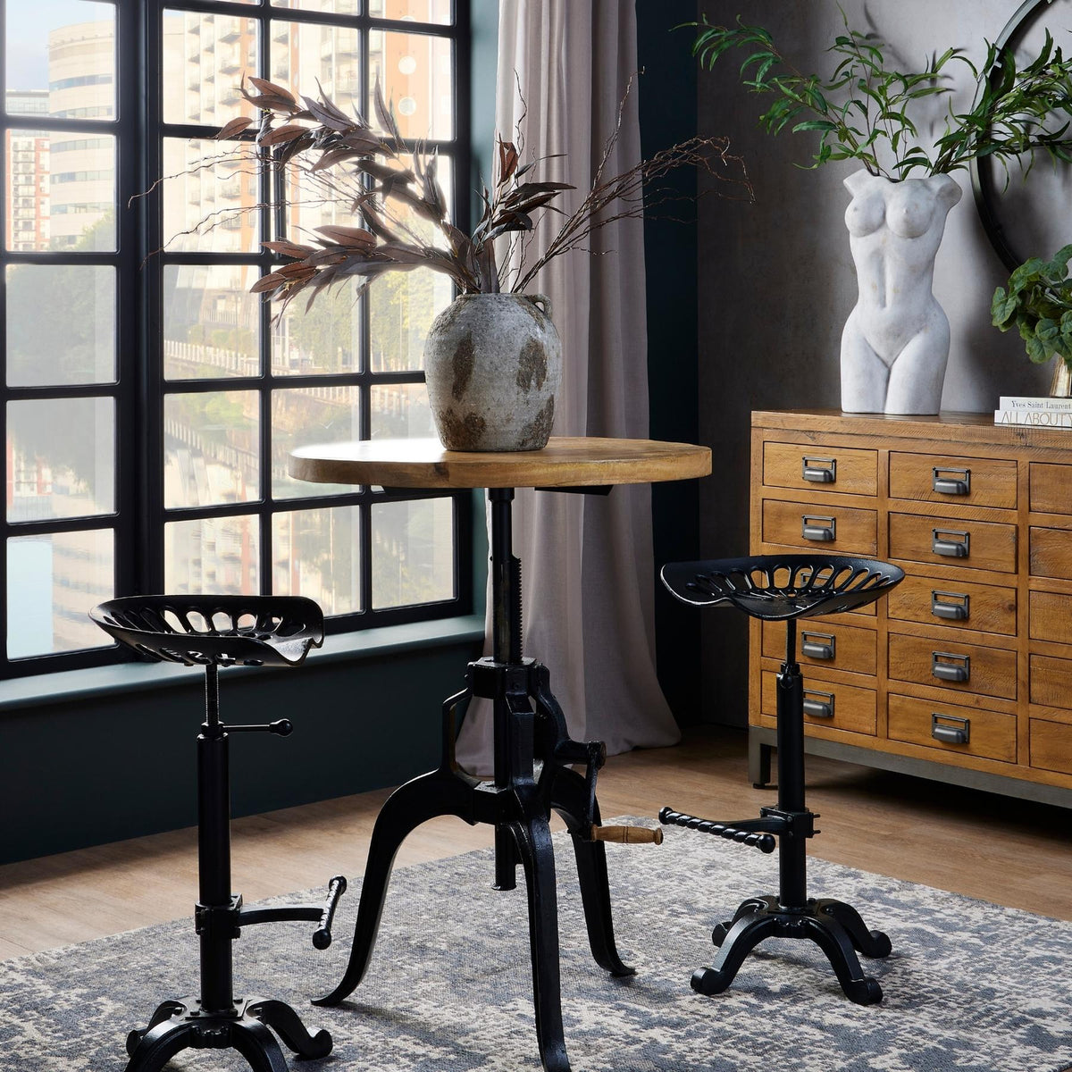 Draftsman Adjustable Bar Bistro Table - image 1