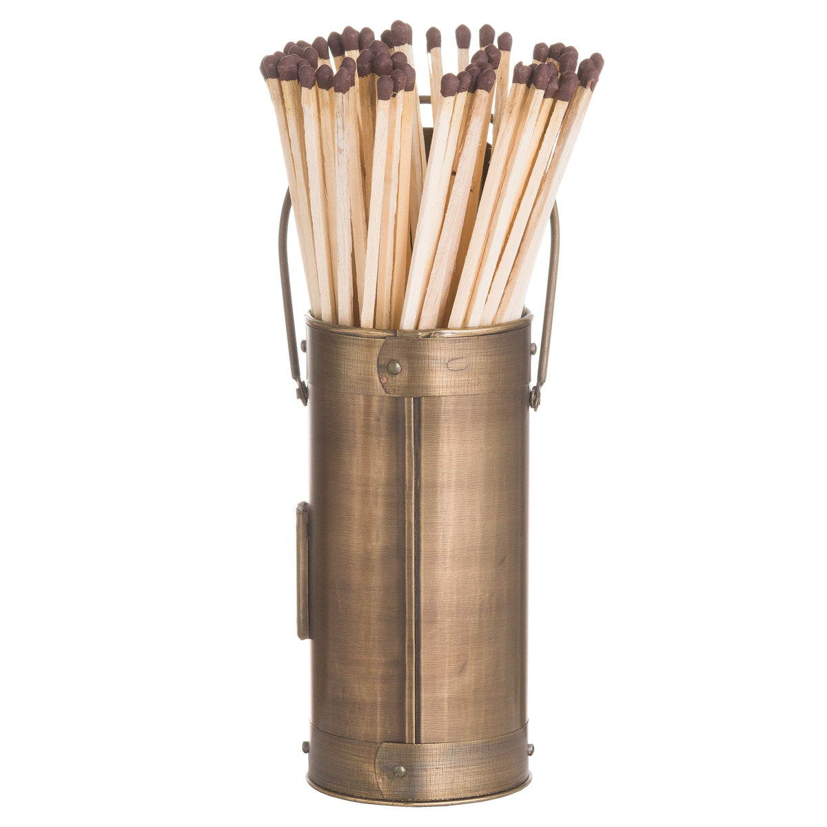 Antique Bronze Matchstick Holder With 60 Matches - image 3