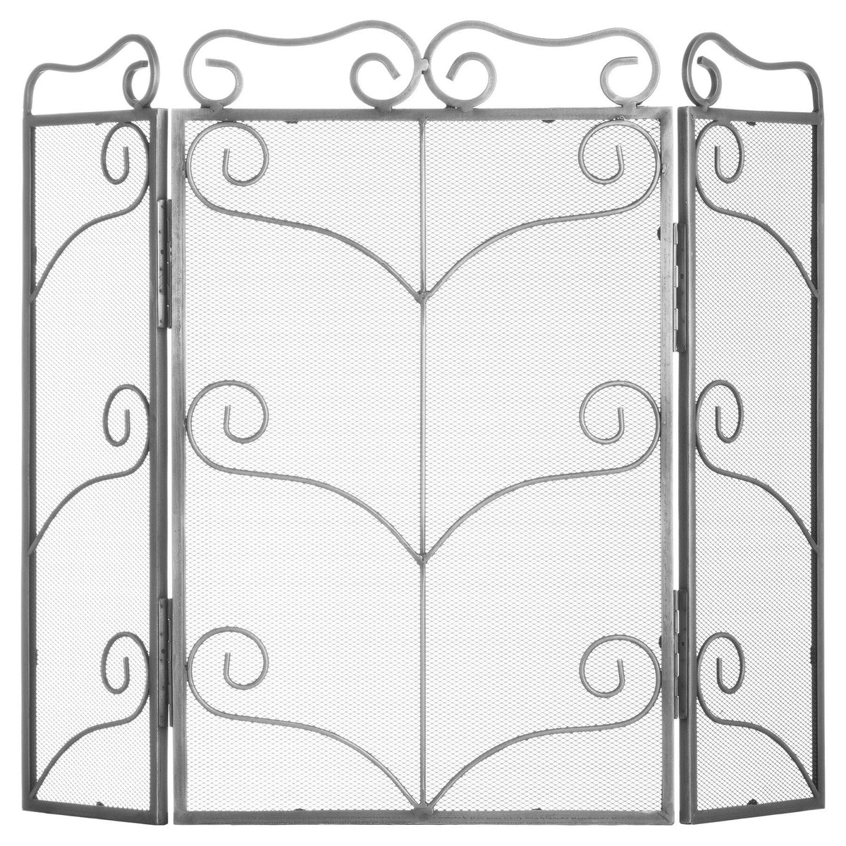 Heavy Large Antique Silver Fire Screen - image 2