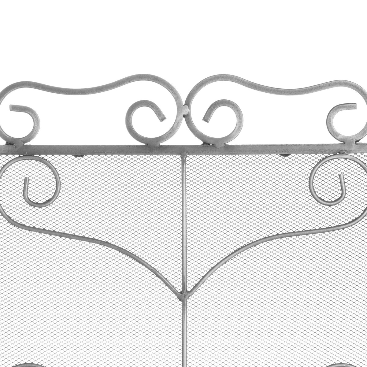 Heavy Large Antique Silver Fire Screen - image 3