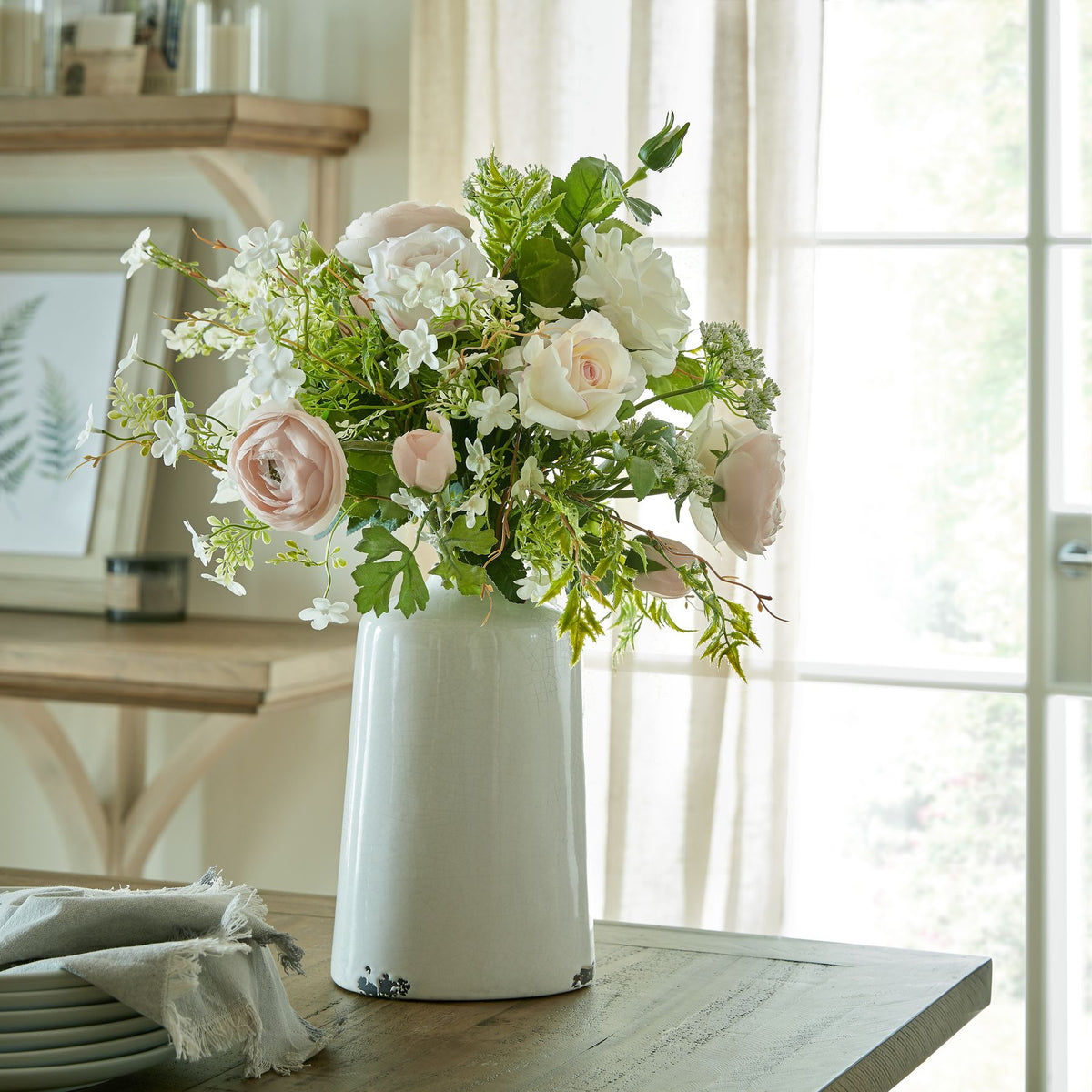 Large White Garden Rose - image 3
