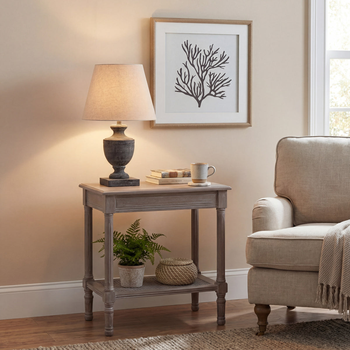 Incia Urn Wooden Table Lamp - image 1