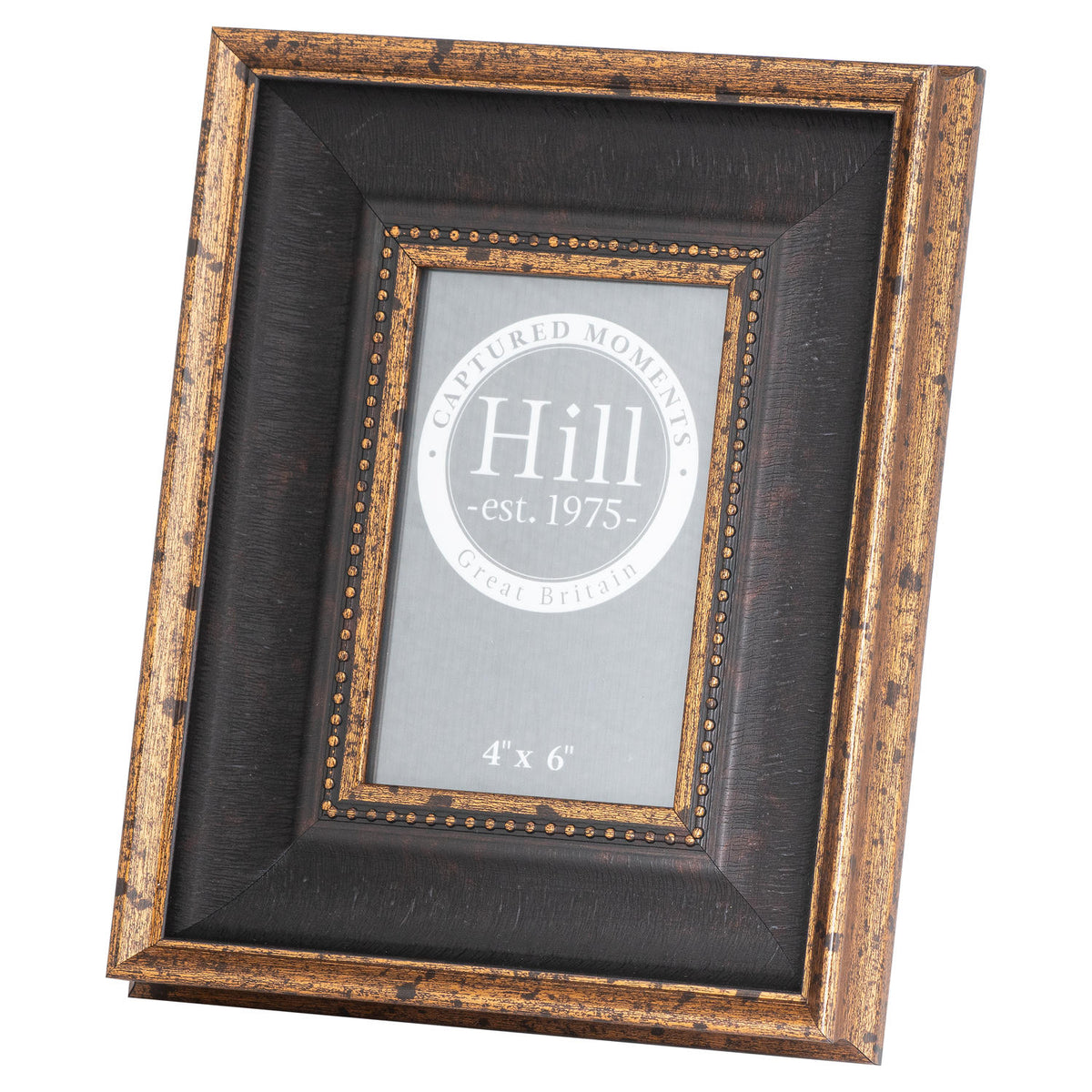 Black Antique Gold Beaded 4X6 Photo Frame - image 1