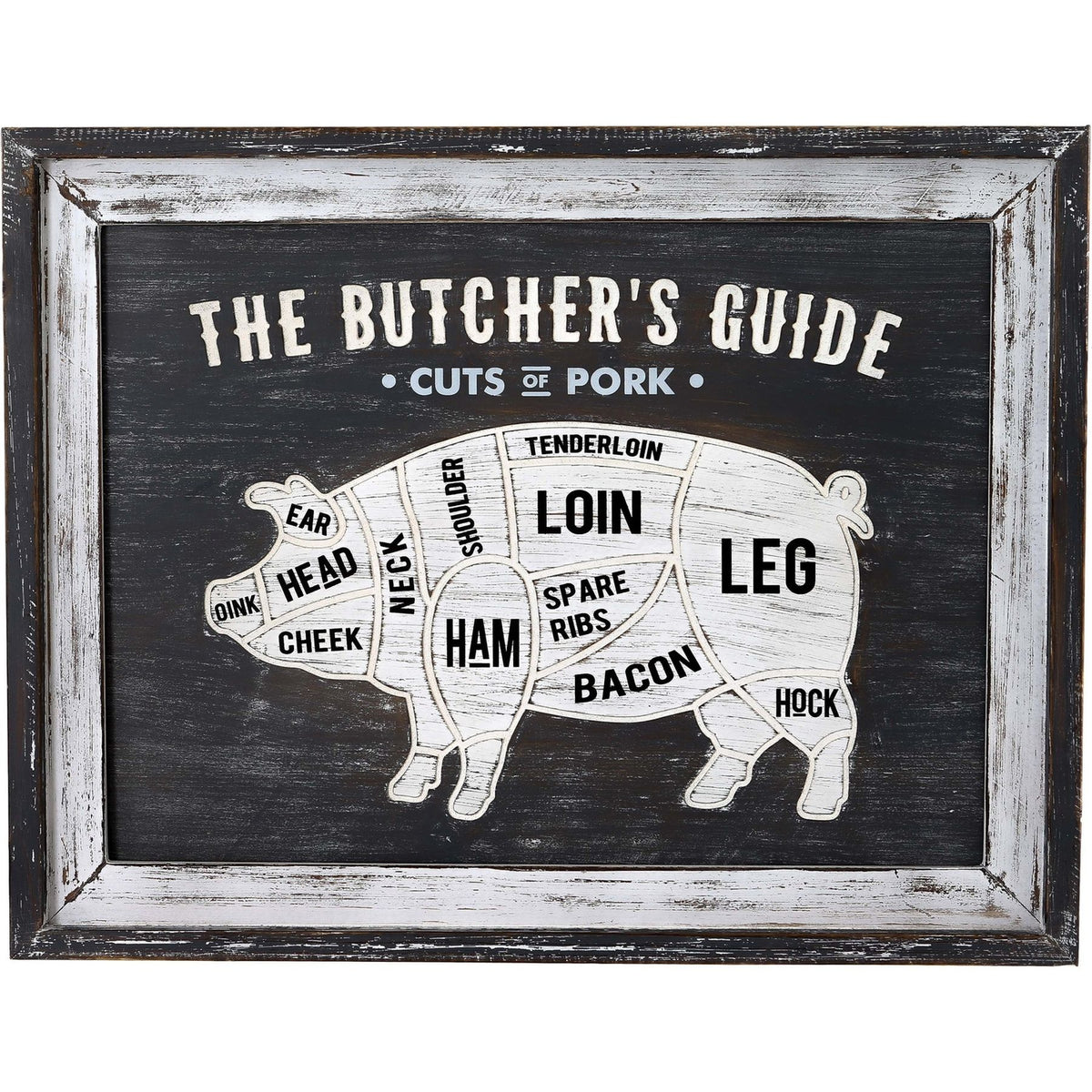 Butchers Cuts Pork Wall Plaque - image 1