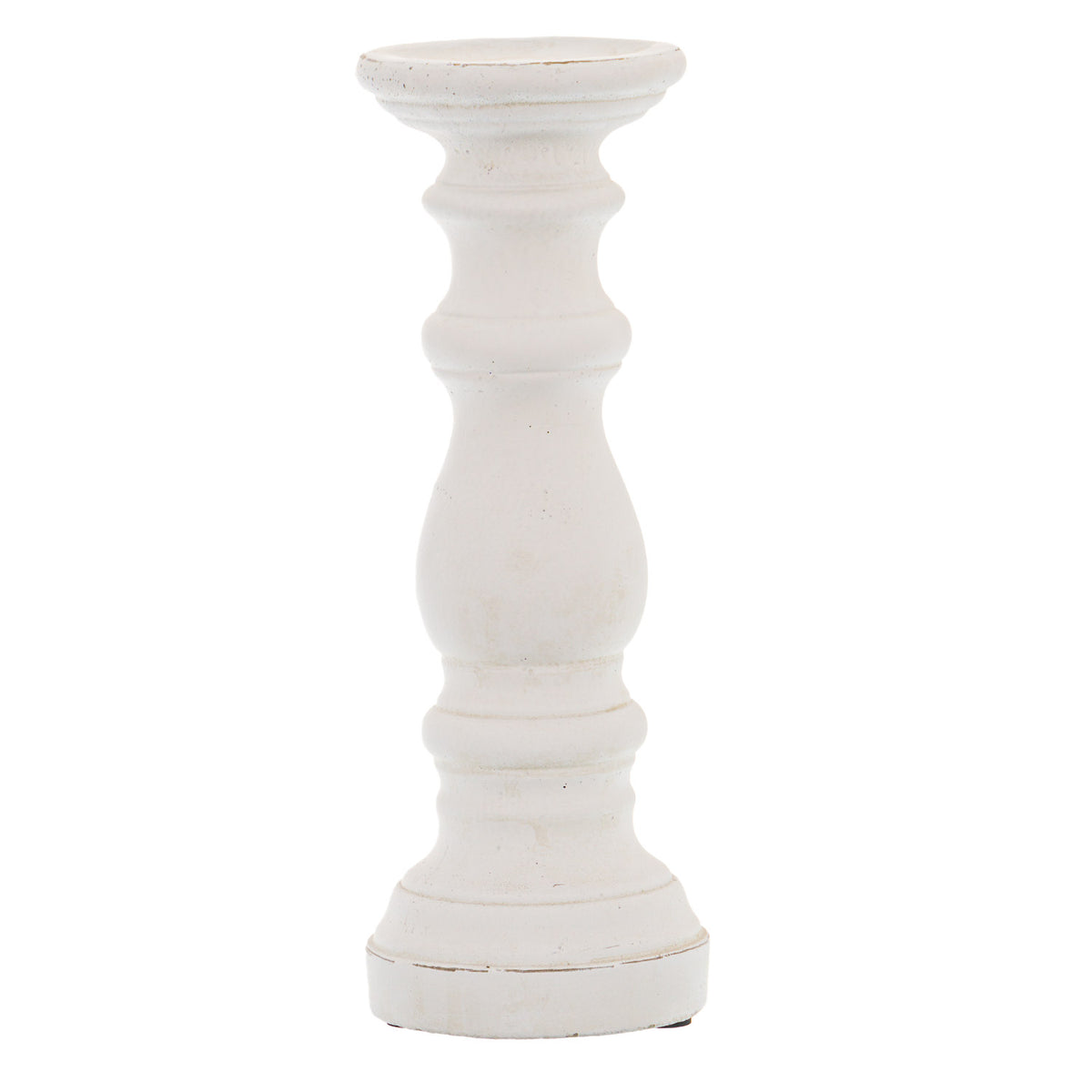 Matt White Small Ceramic Column Candle Holder - image 1