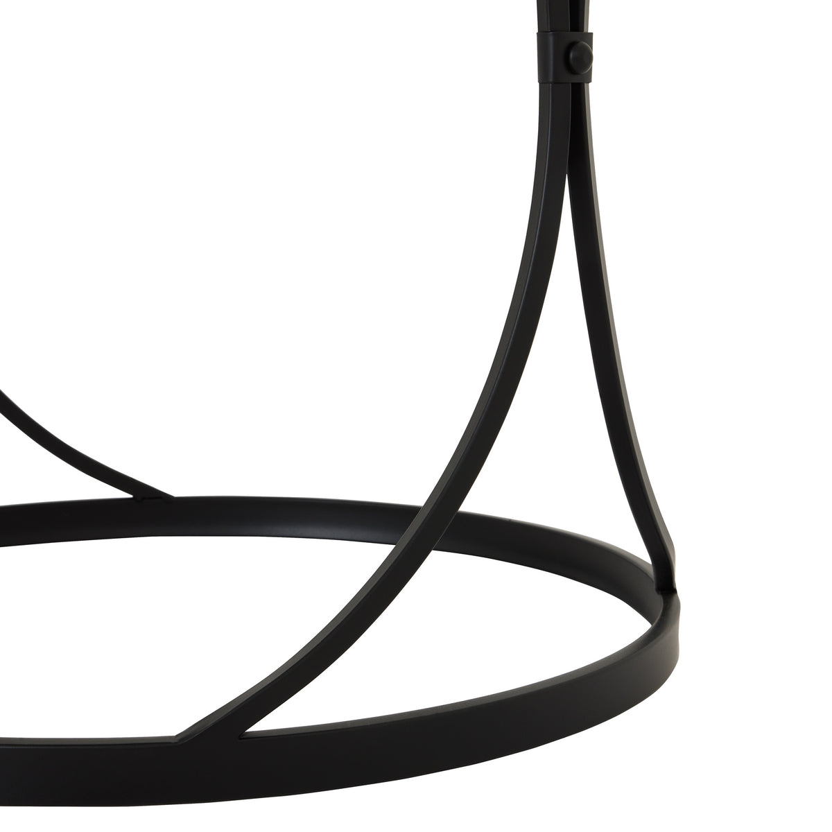 Concaved Set Of Two Black Mirrored Side Tables - image 5