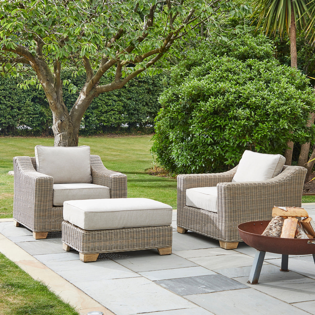 Capri Collection Outdoor Foot Stool - image 3