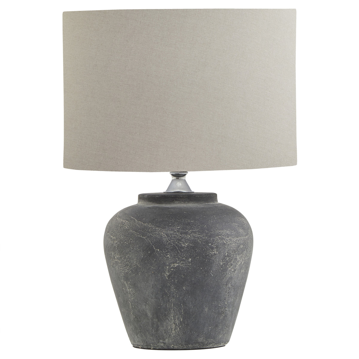Amalfi Grey Table Lamp With Linen Shade - image 2