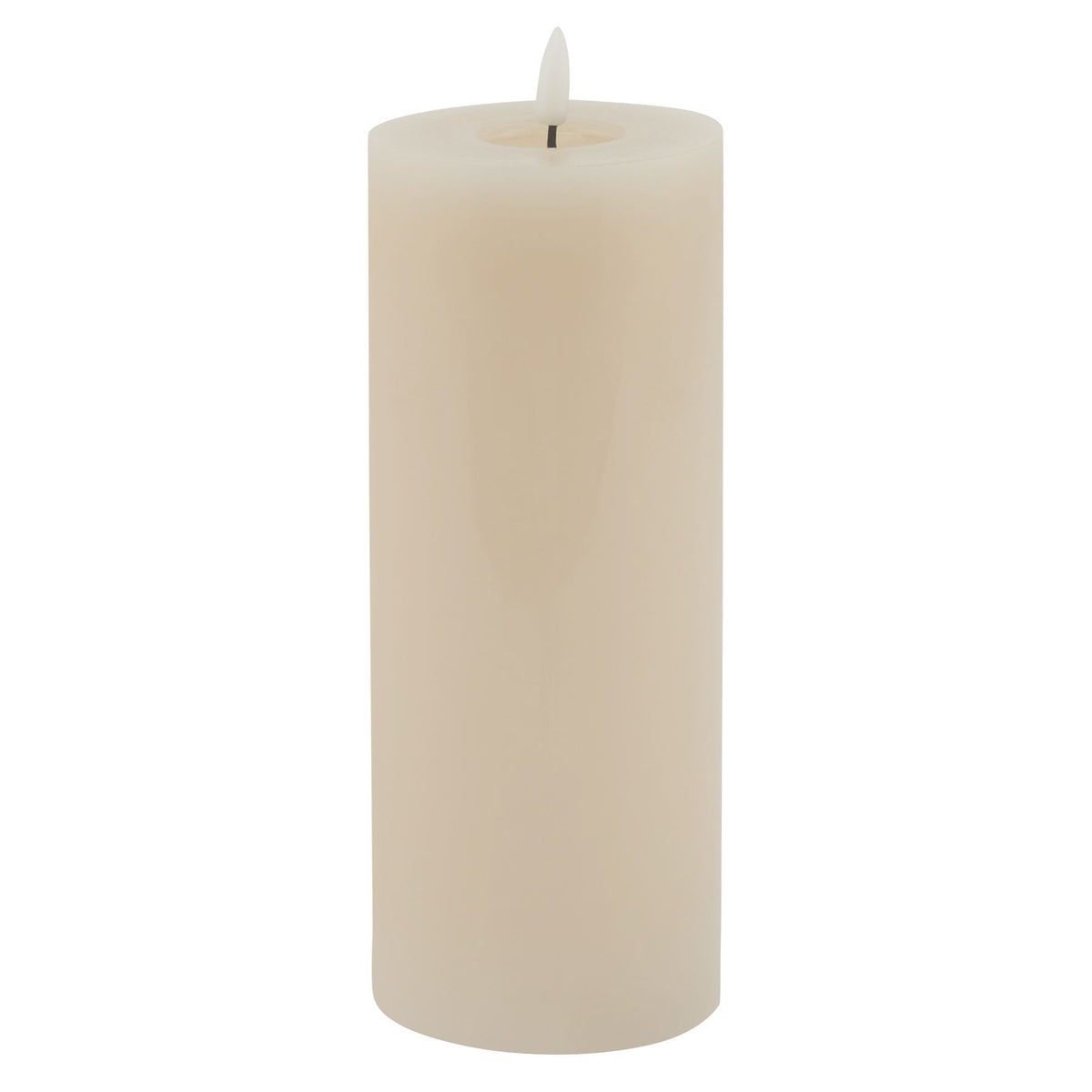 Luxe Collection Melt Effect 3.5x9 Taupe LED Wax Candle - image 1
