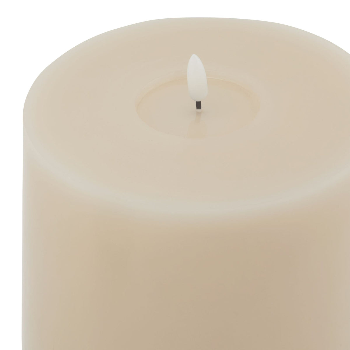 Luxe Collection Melt Effect 6x8 Taupe LED Wax Candle - image 2