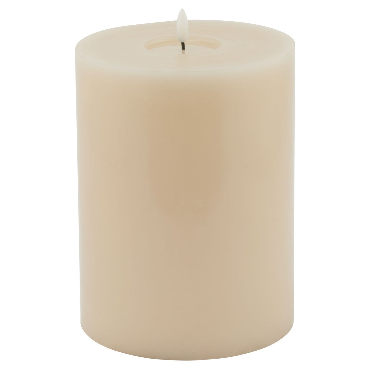 Luxe Collection Melt Effect 6x8 Taupe LED Wax Candle - image 1