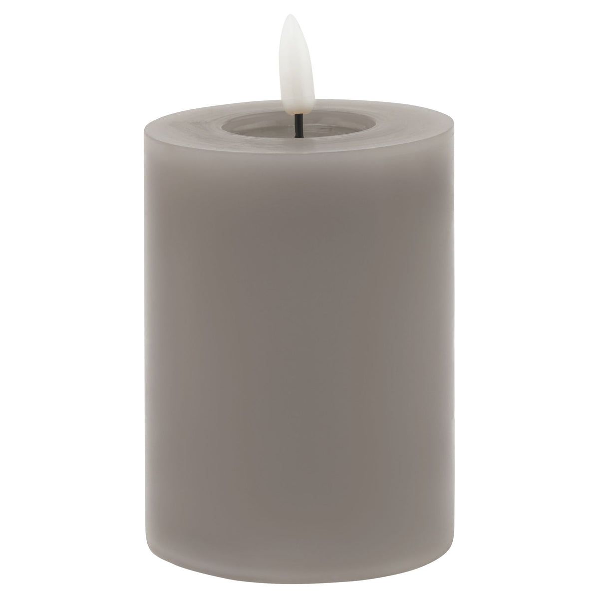 Luxe Collection Melt Effect 3x4 Grey LED Wax Candle - image 1