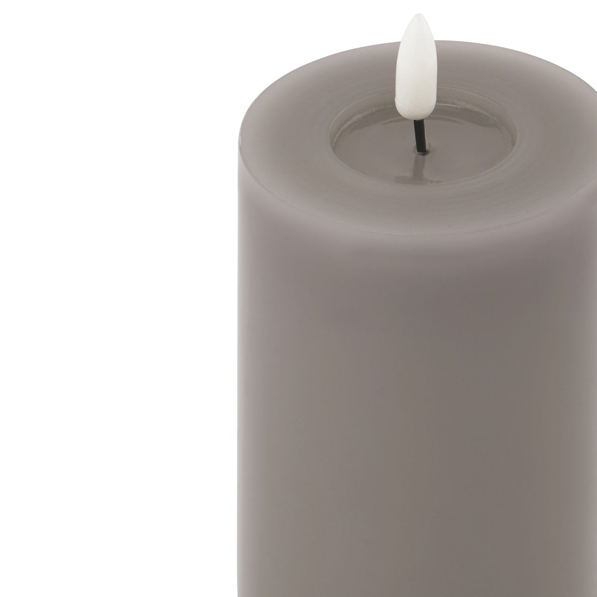 Luxe Collection Melt Effect 3x6 Grey LED Wax Candle - image 2