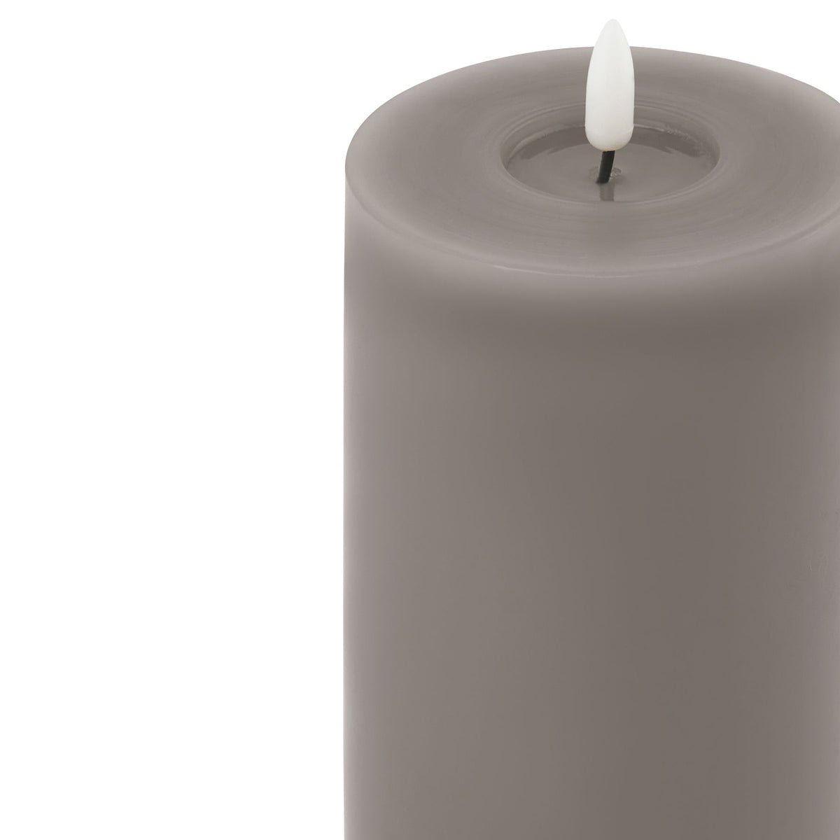 Luxe Collection Melt Effect 3.5x9 Grey LED Wax Candle - image 2