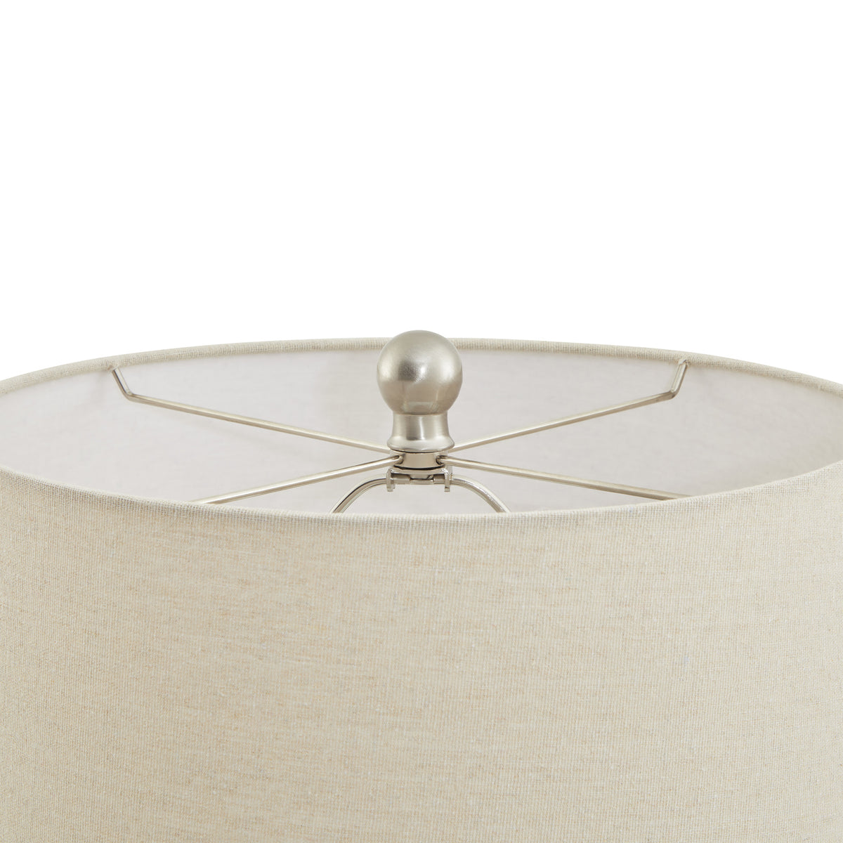 Lattice Ceramic Table Lamp With Linen Shade - image 4