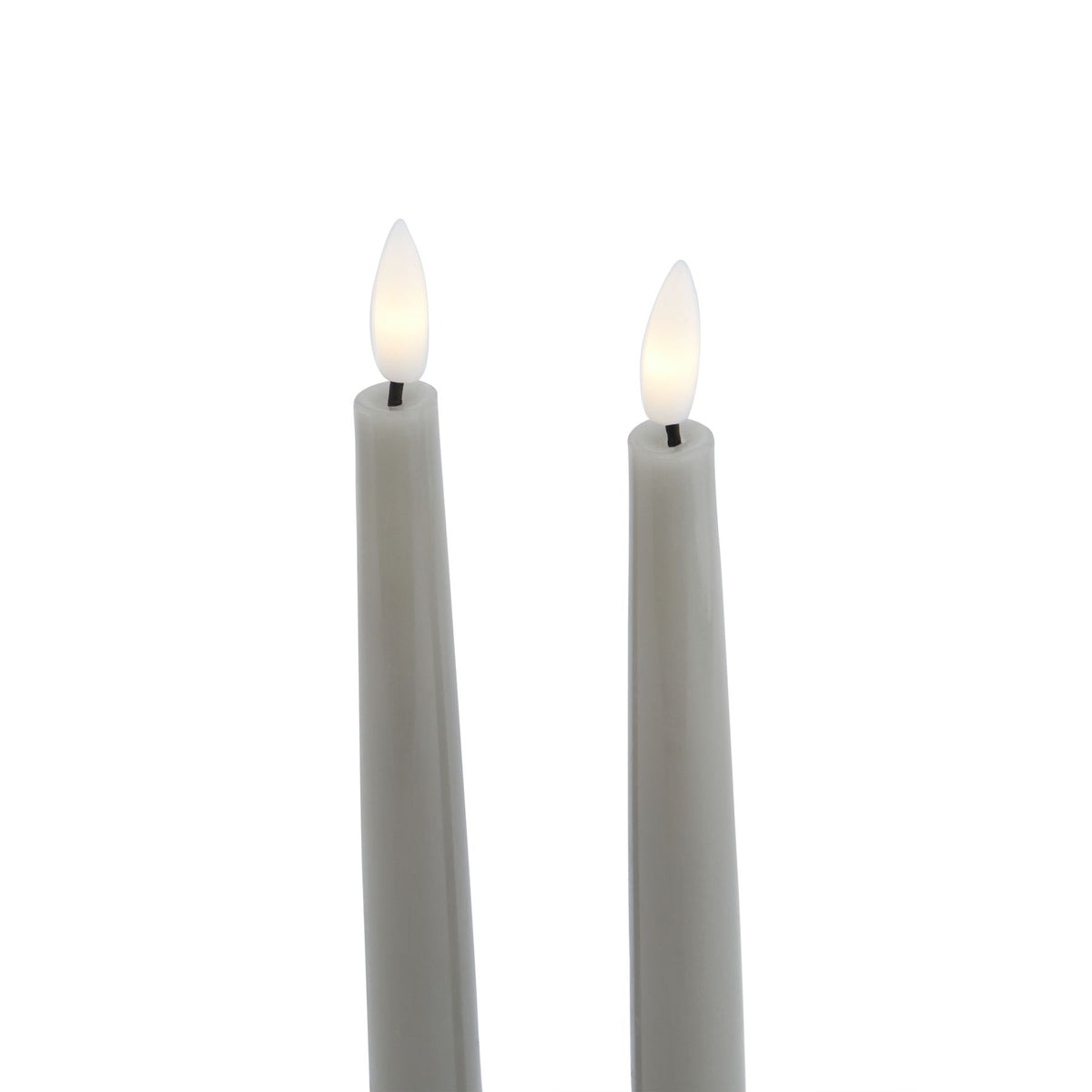 Luxe Collection S/2 Grey LED Wax Dinner Candles - image 3