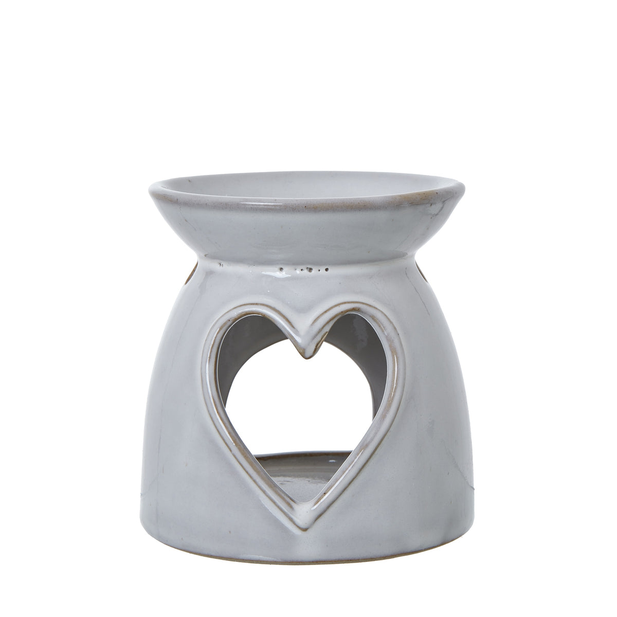 White Ceramic Heart Cut-Out Wax Melt Tealight Holder - image 2
