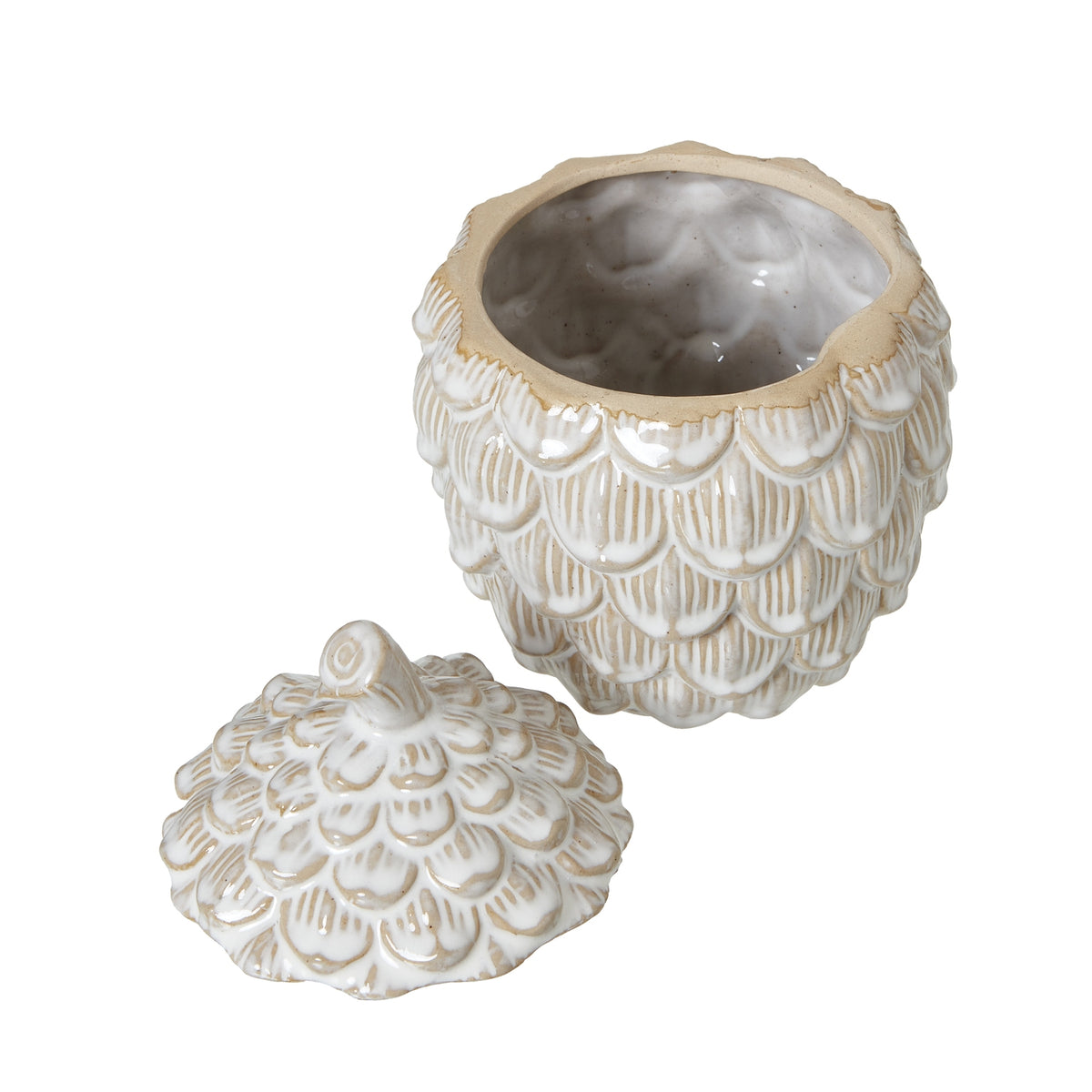 Large Ceramic Pine Cone Trinket Dish With Lid - image 4