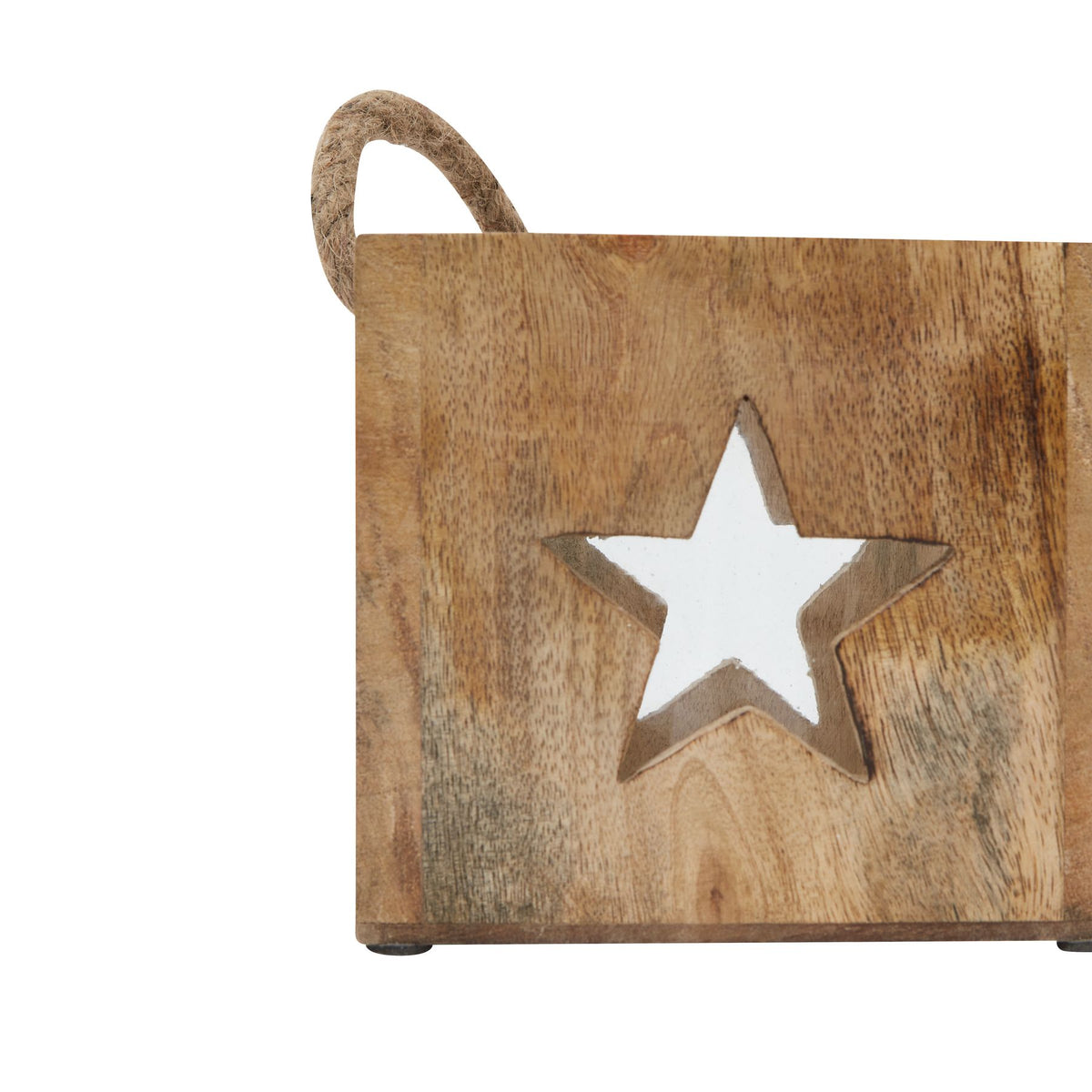 Natural Wooden Star Tealight Candle Holder - image 3