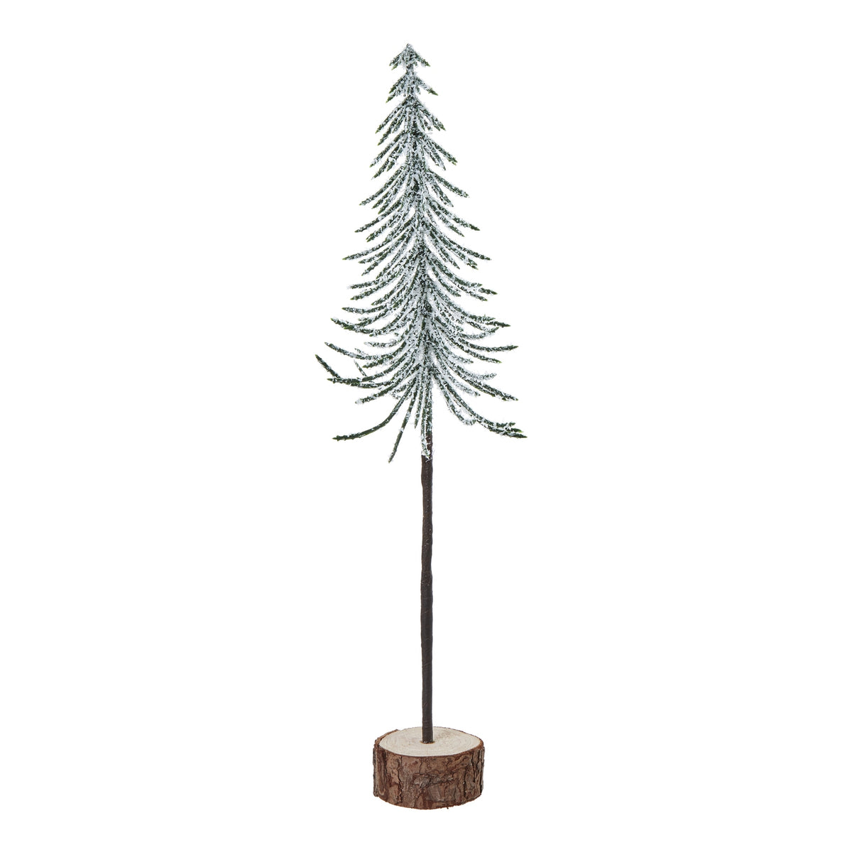 Medium Snowy Spindle Tree In Wood Log - image 1