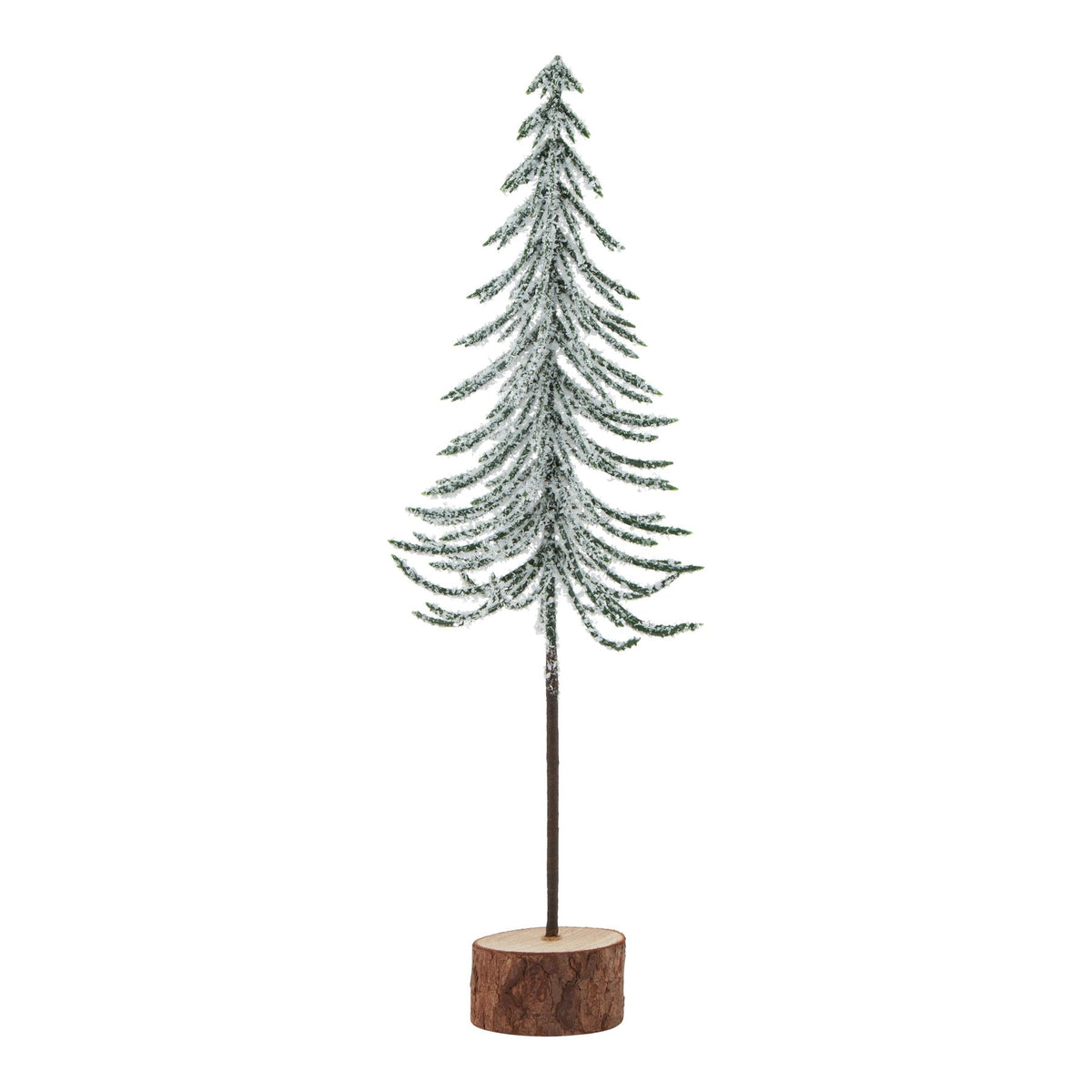 Small Snowy Spindle Tree In Wood Log - image 1