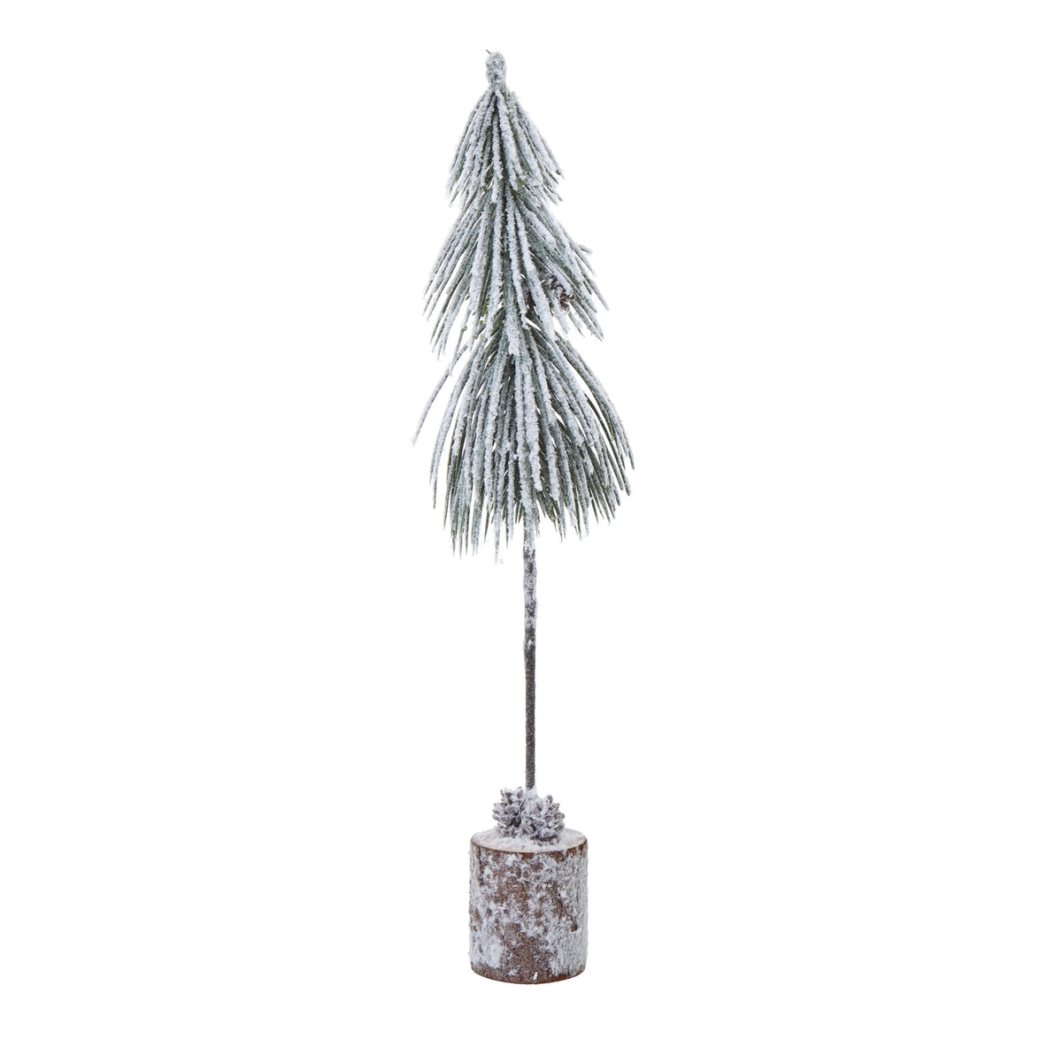 Small Snowy Tree In Wood Log - image 1