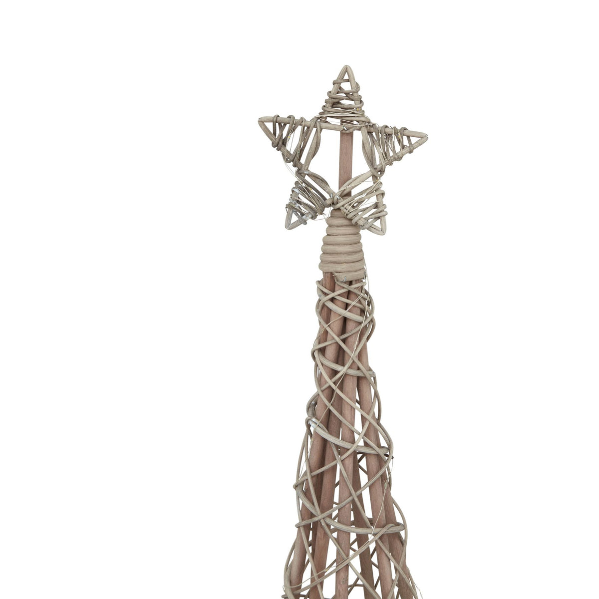 Large LED Wicker Christmas Tree With Star - image 2