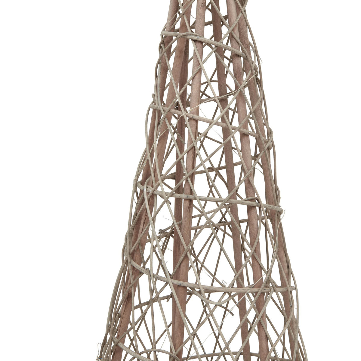 Large LED Wicker Christmas Tree With Star - image 3