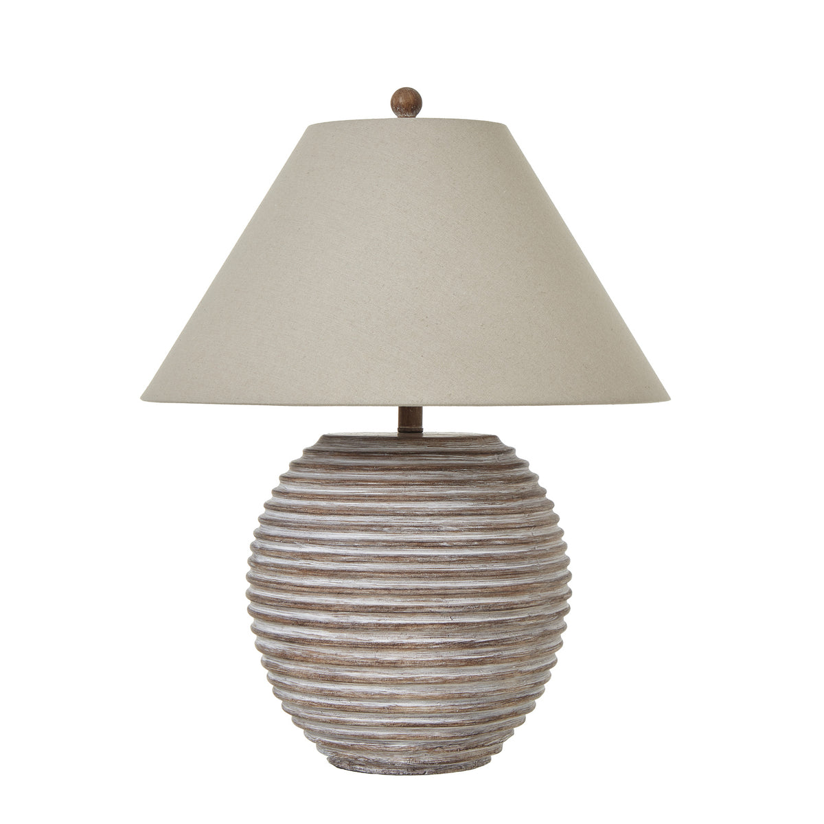 Saturn Table Lamp With Linen Shade - image 2
