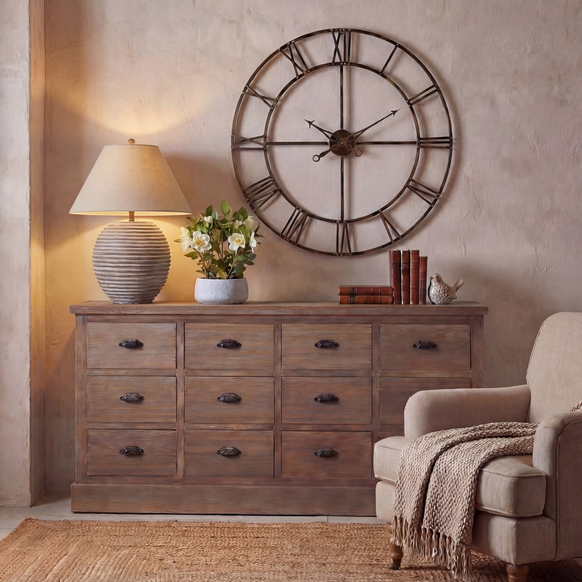 Saturn Table Lamp With Linen Shade - image 1