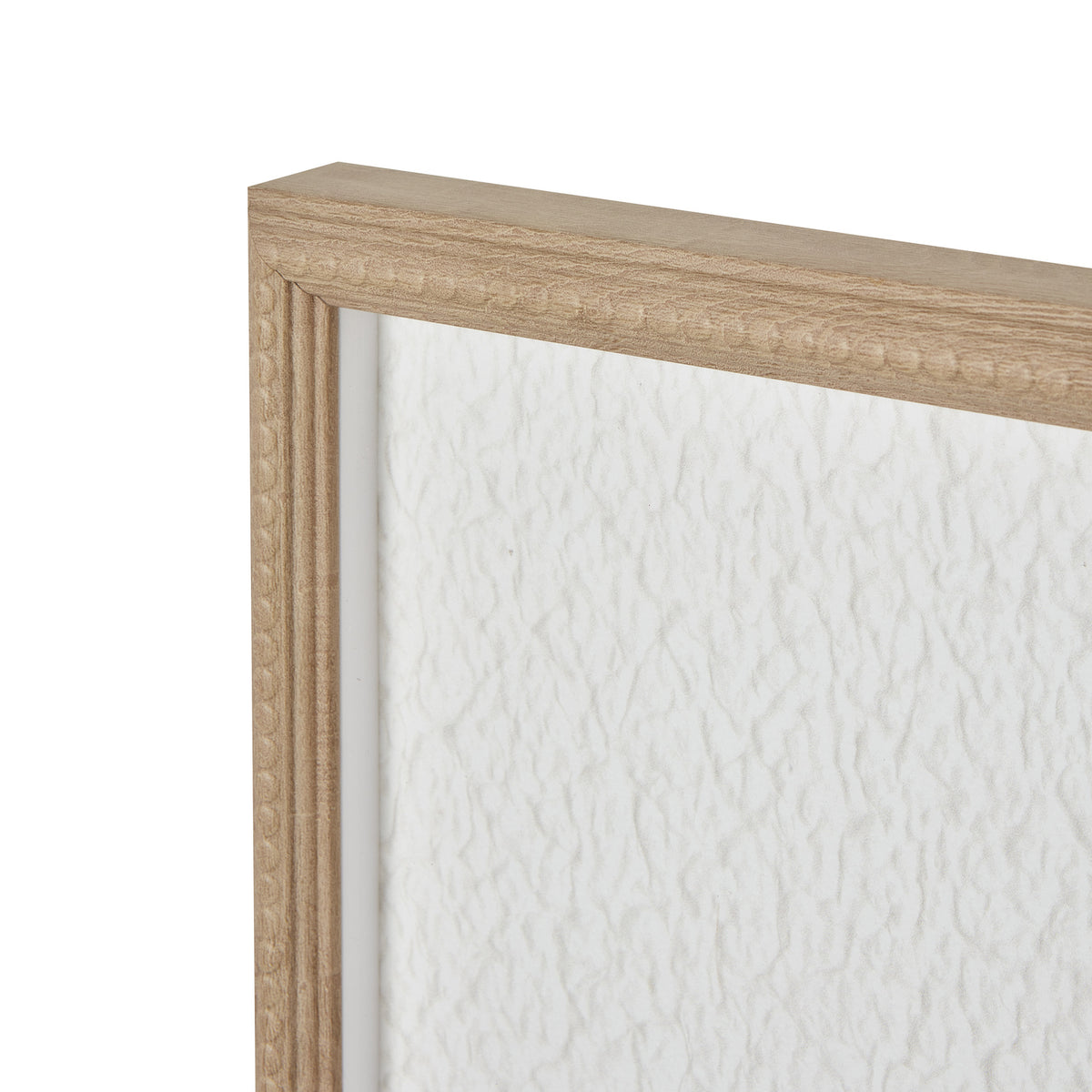 Large Quill White Feather Art Mounted In Beaded Frame - image 5