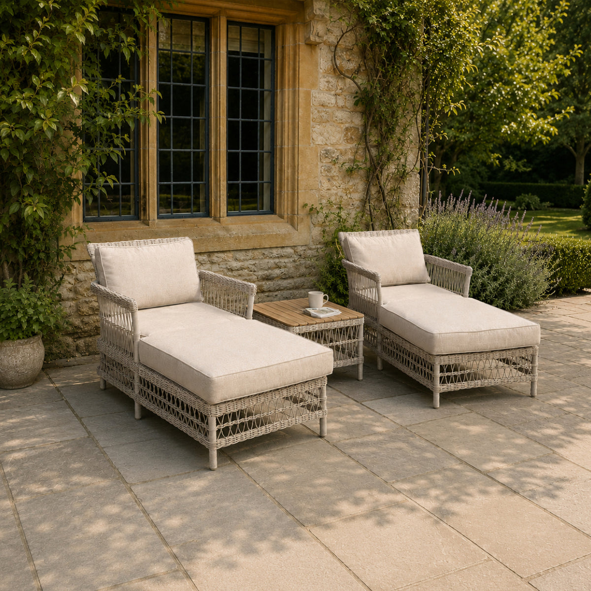Provence Collection Outdoor Sun Lounger Set - image 1