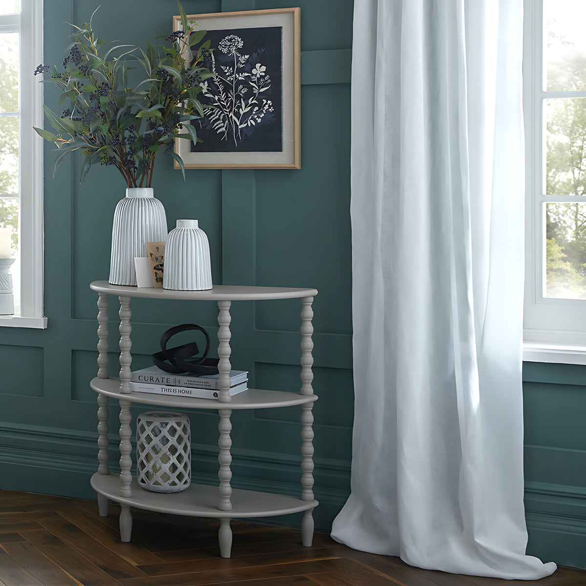 The Camden Collection Half Moon 3 Tier Table - image 1