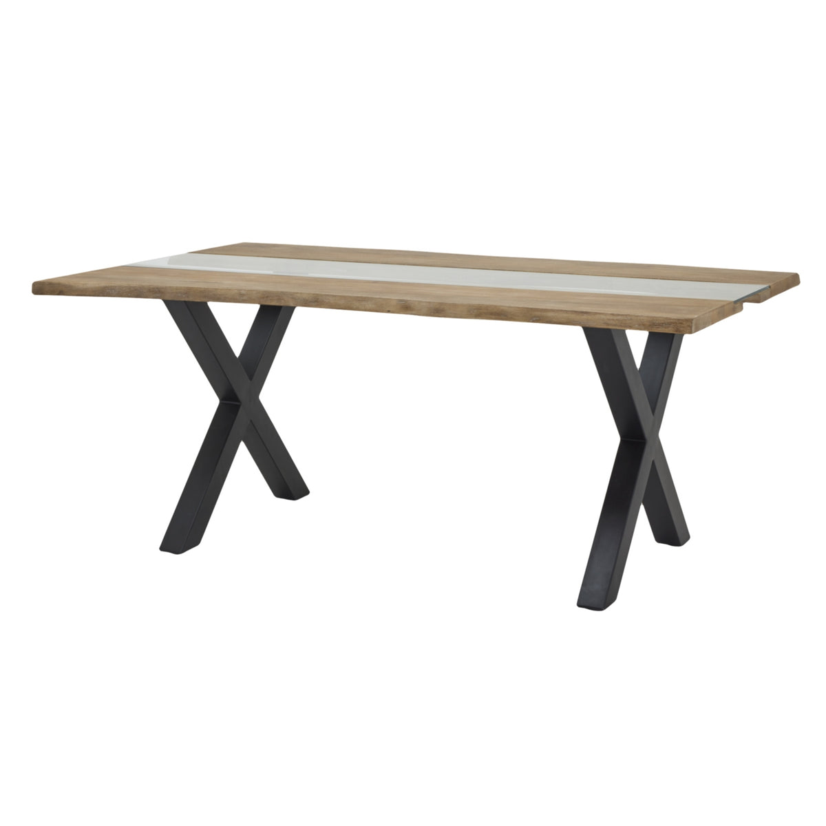Live Edge Collection Light Acacia River Dining Table - image 2
