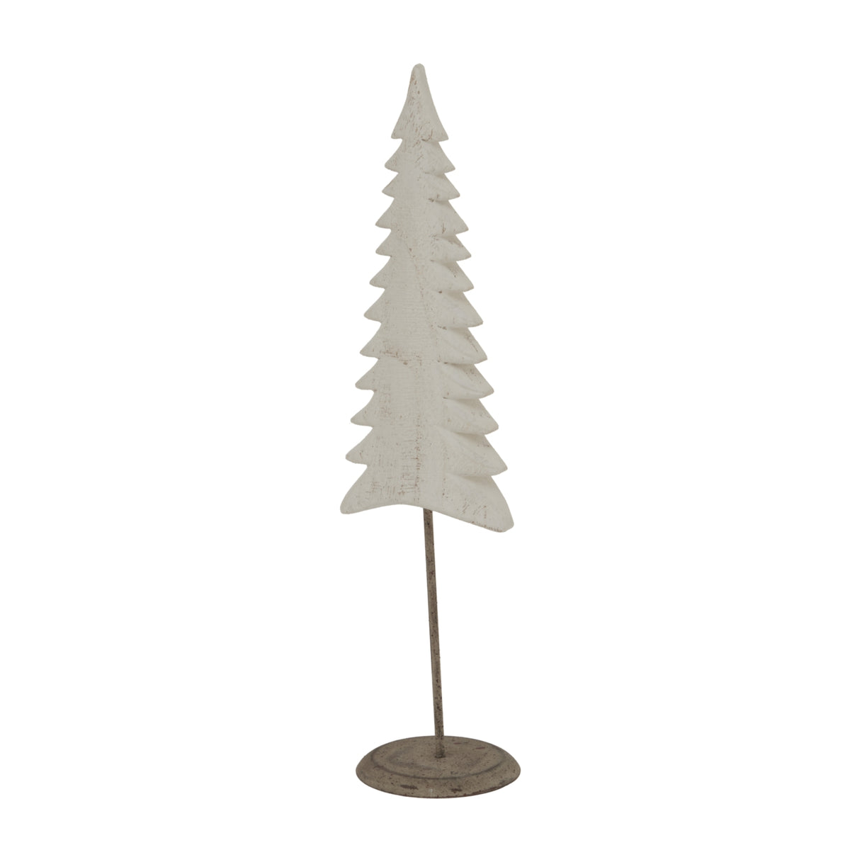 Whitewashed Tall Tree On Stand - image 2