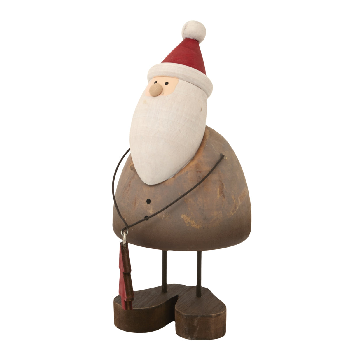 Large Rustic Santa With Tree Decoration - image 1