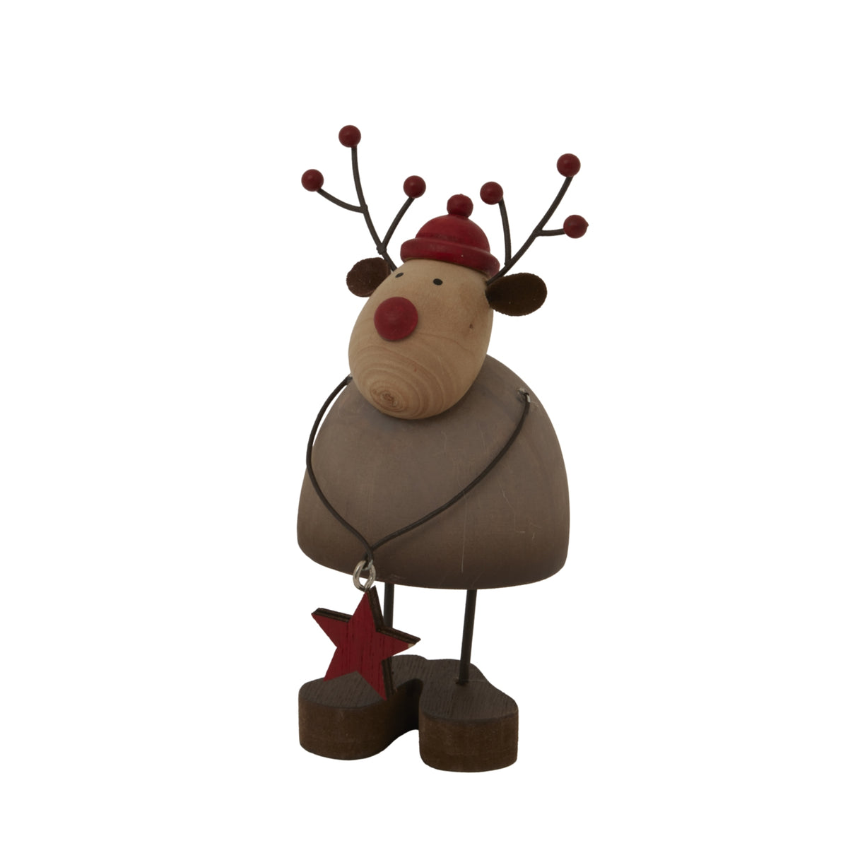 Rustic Reindeer With Star Decoration - image 2