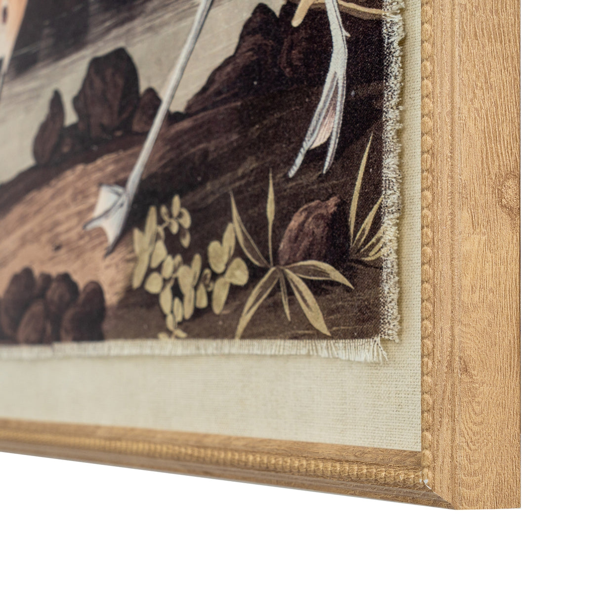 Flora & Fauna Collection Avocet On Linen In Beaded Frame - image 2