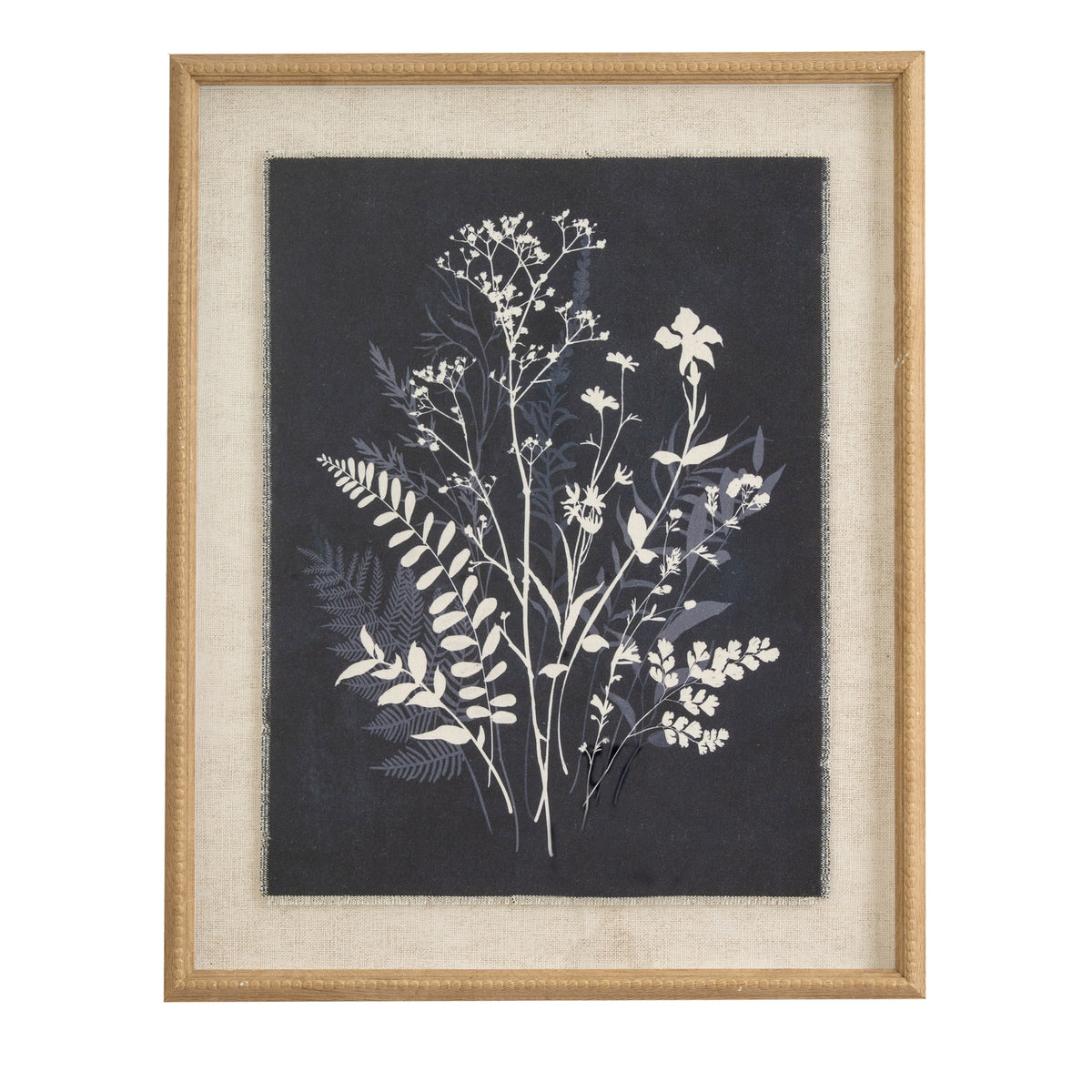 Flora & Fauna Collection Grove On Linen In Beaded Frame - image 1