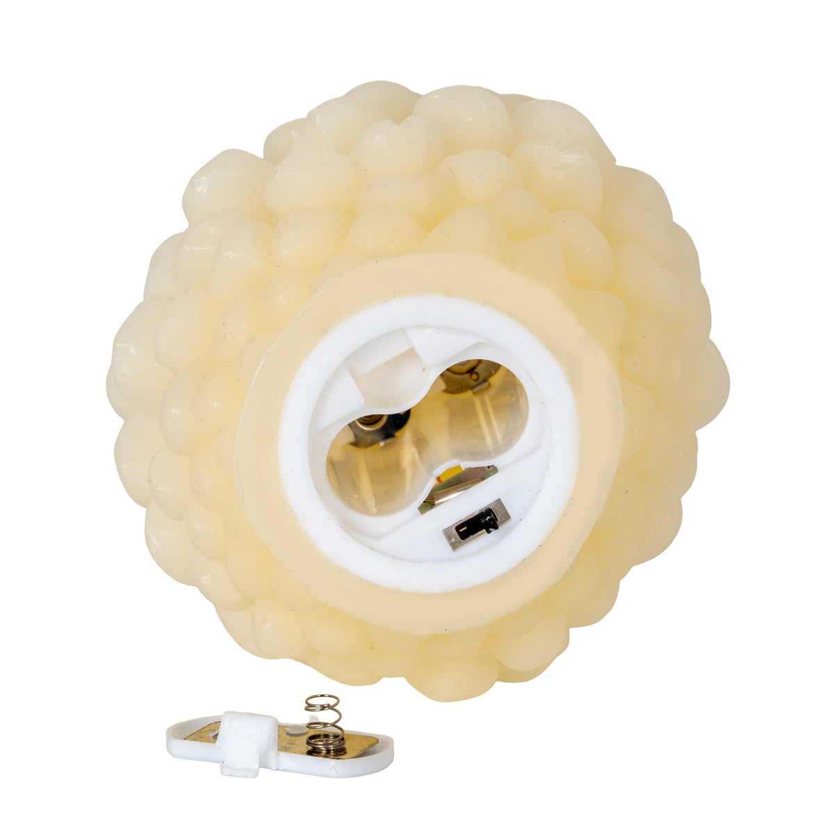 Luxe Collection Natural Glow Cream Pinecone LED Wax Candle - image 5