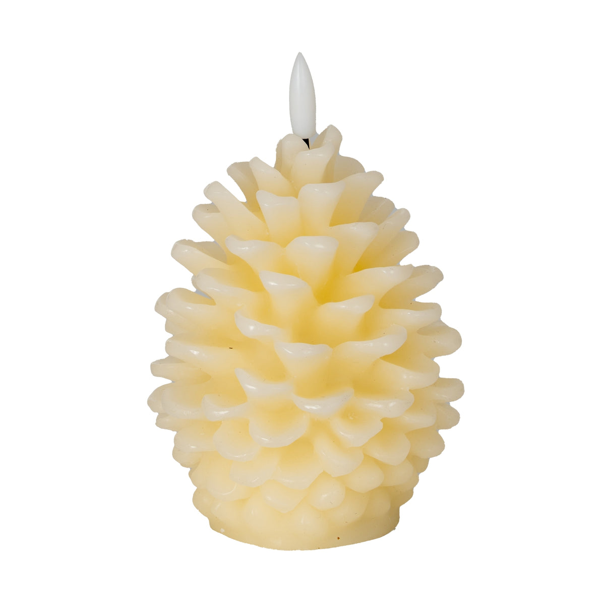 Luxe Collection Natural Glow Cream Pinecone LED Wax Candle - image 1