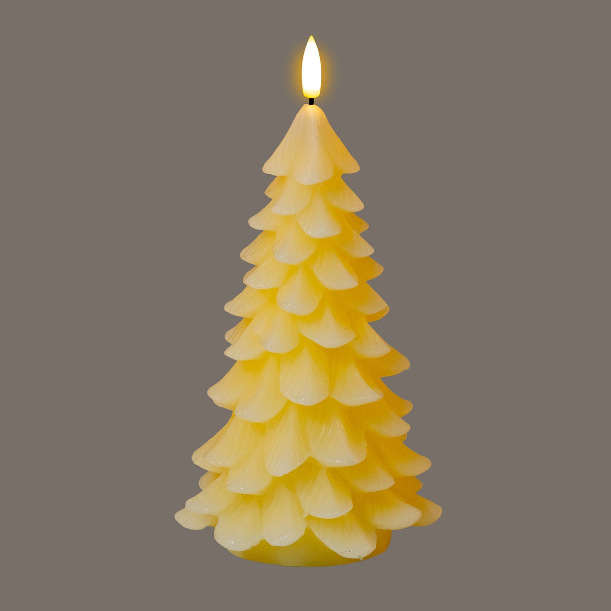 Luxe Collection Natural Glow Cream Large Tree LED Wax Candle - image 2