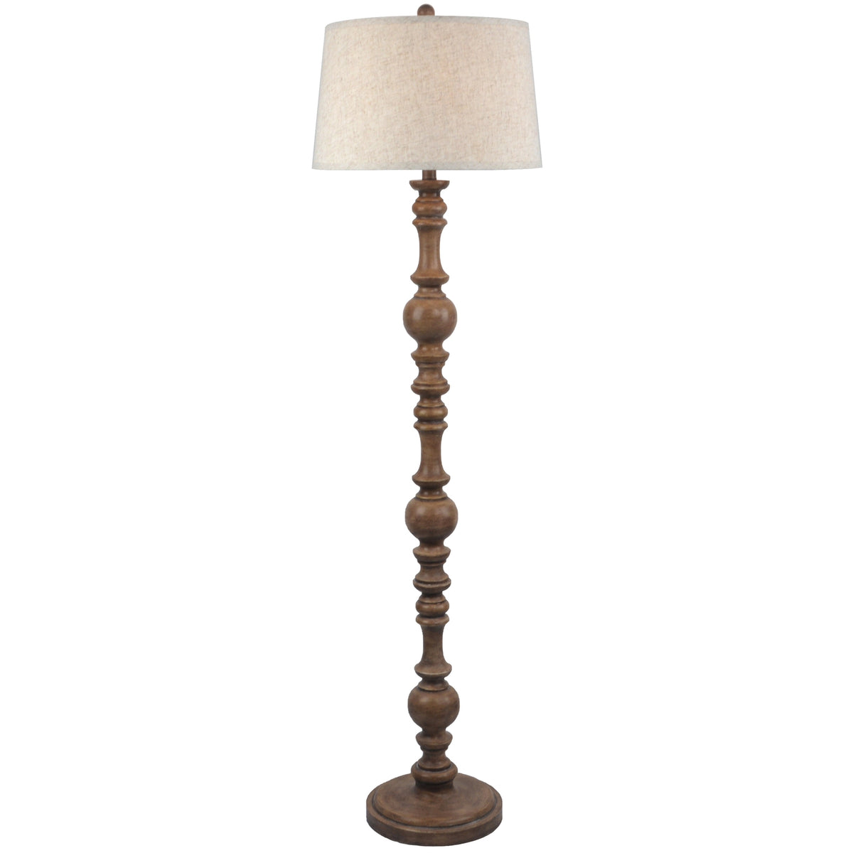 Seraphia Floor Lamp With Edged Linen Shade - image 1