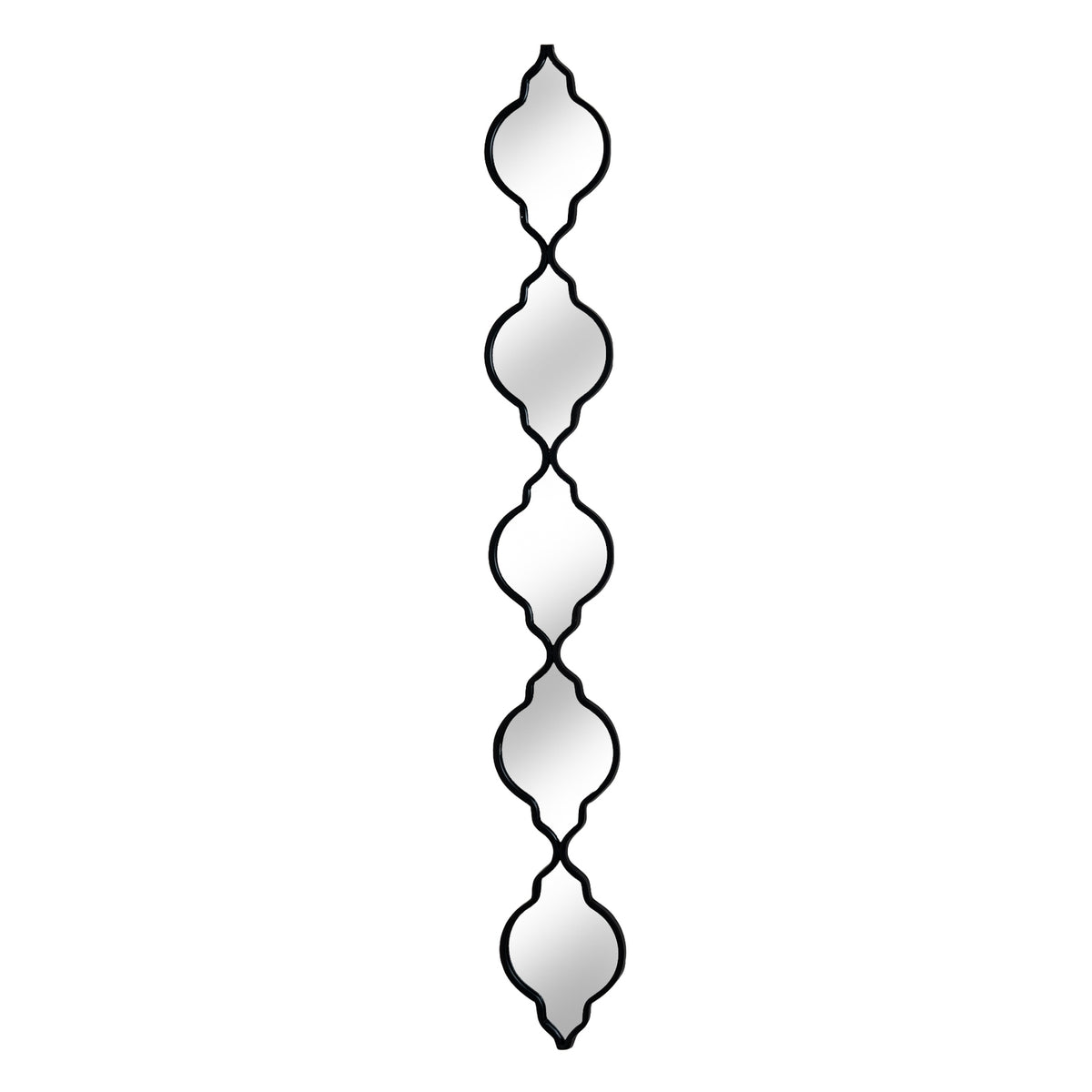 Black Quarterfoil Decorative Hanging Mirror - image 1